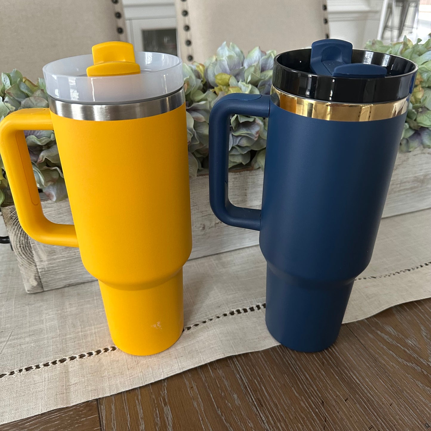 Blue & Gold 40 oz Handled Mug