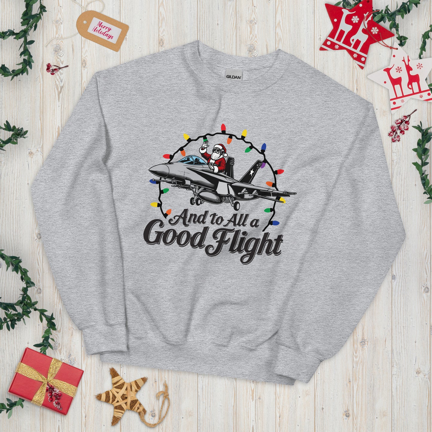 And To All a Good Flight F-18 Sweater