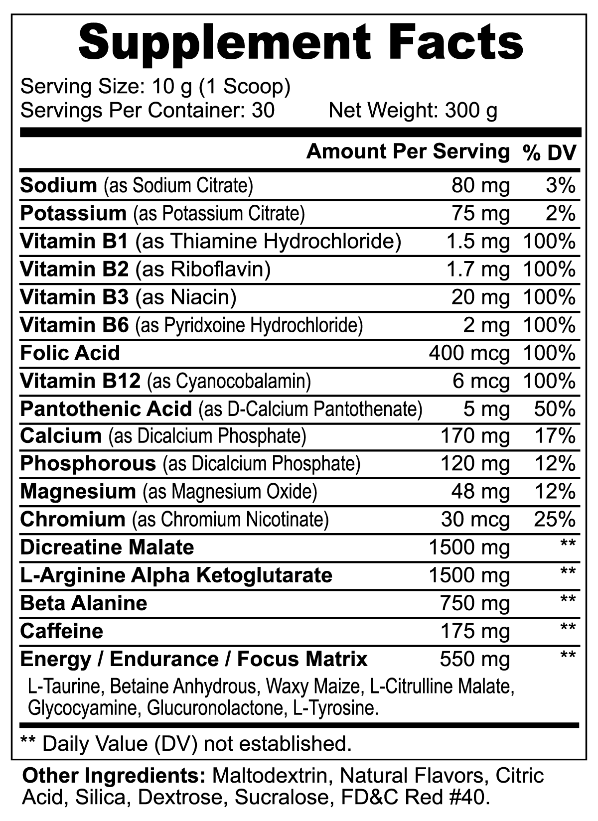 Old Goat Pre-Workout Powder (Fruit Punch)