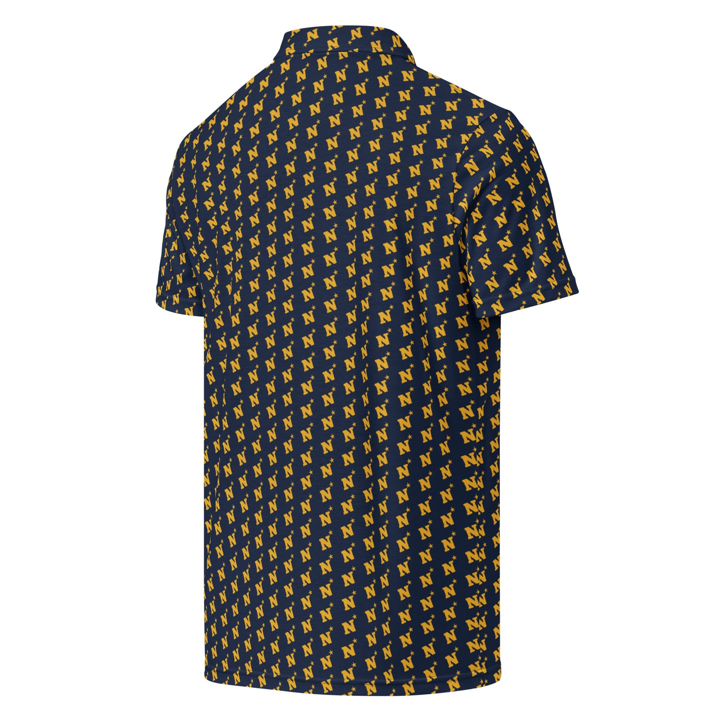 Navy N Star Print Polo