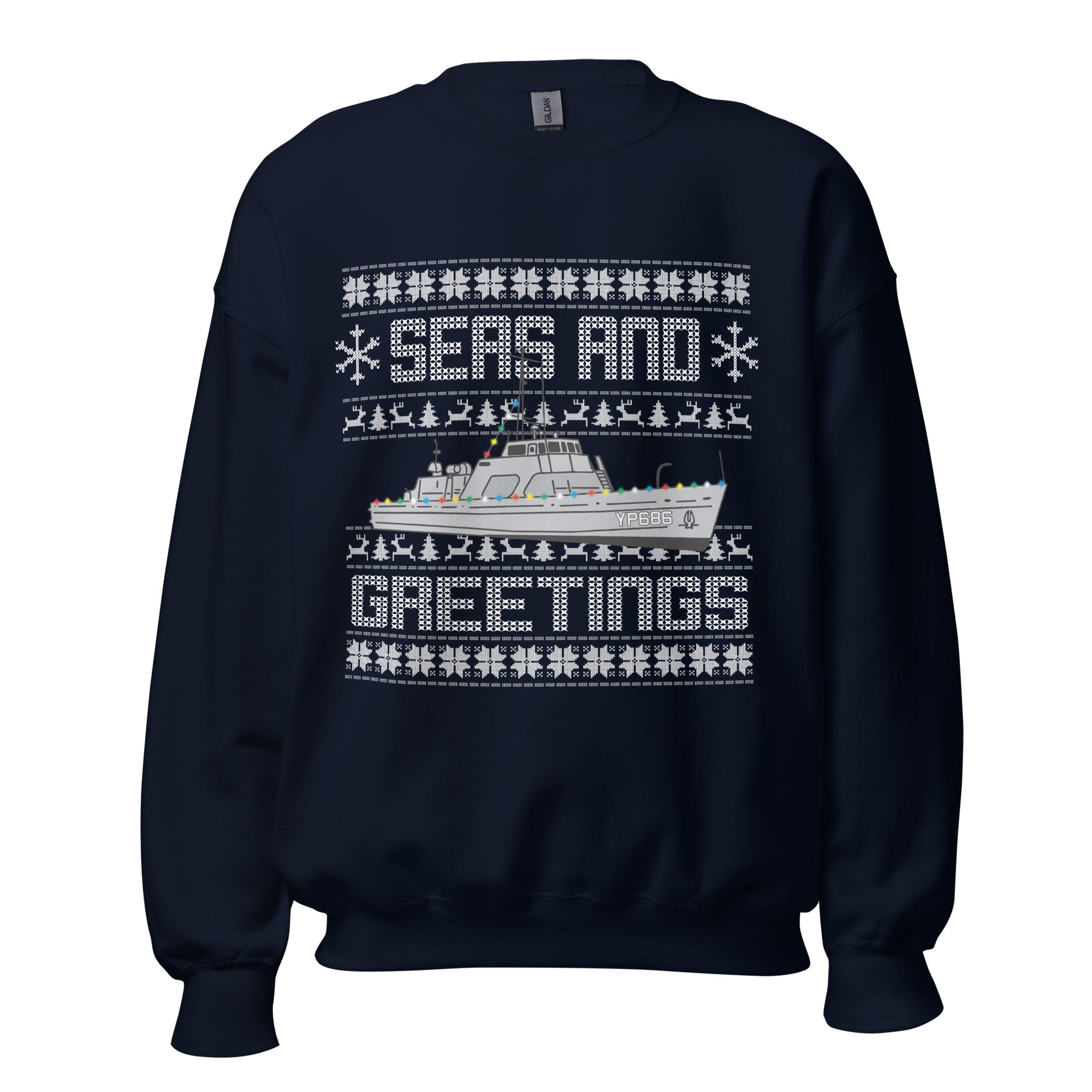 Navy ugly christmas sweater best sale